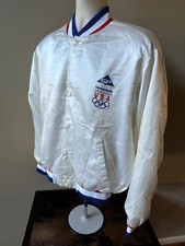 VTG Swingster Made In USA Button Snap USA Olympics Jacket (L) White