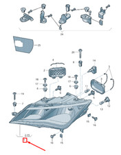 SEAT LEON 5F Front Left Headlight LHD 5F1941005A NEW GENUINE