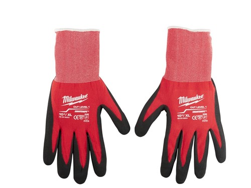 *** 6 PACK*** Gants de travail Milwaukee coupe niveau 1 nitrile trempé XL extra large