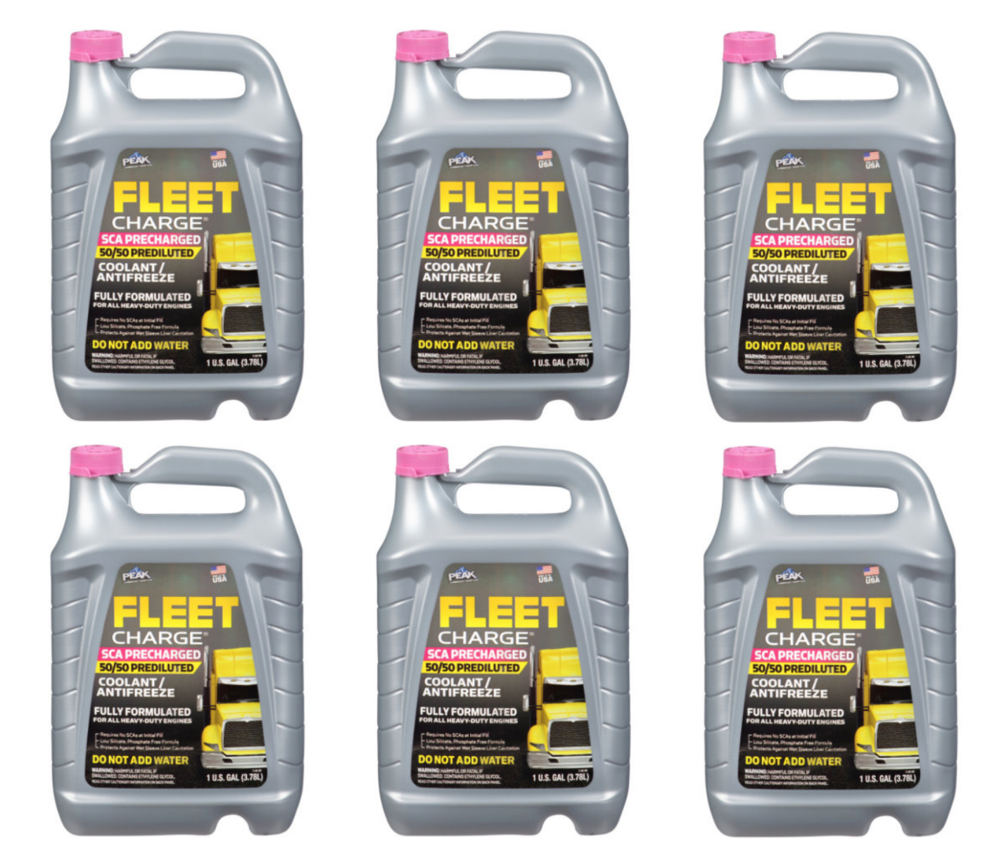 Peak Fleet Charge SCA Precharged Coolant/Antifreeze; Pink/Fuchsia; FS