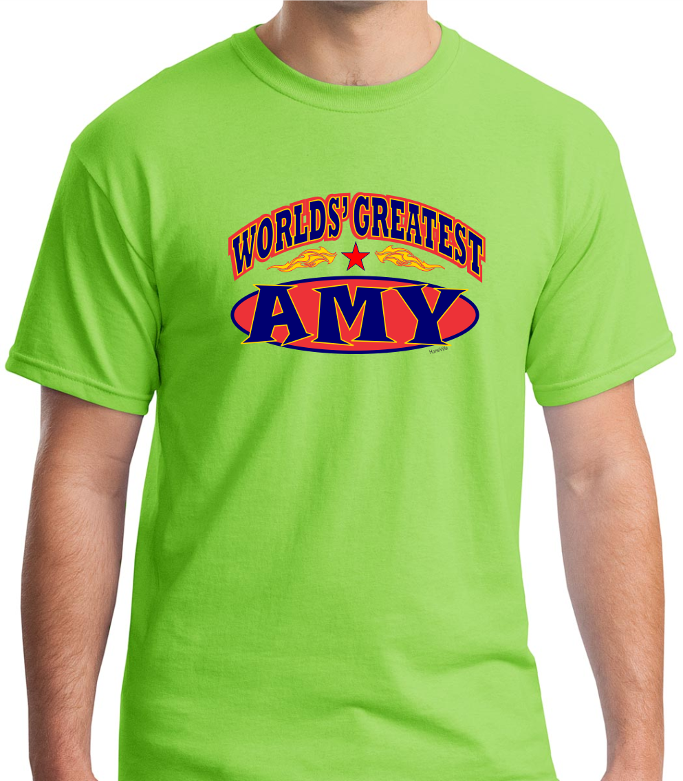 Bayside Made USA Tshirt Your Name World's Greatest Best Amy eBay