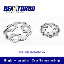 BeaxTurbo Stainless Steel Front&Raer Brake Disk for LOSI Promoto-MX Motorcycle