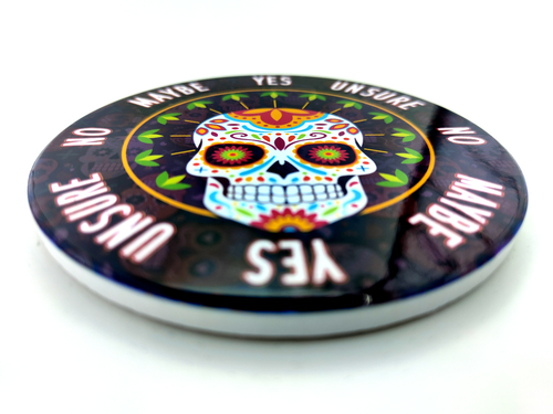 Ceramic Pendulum Board with Day of the Dead Design, For Reiki, Dowsing - Picture 5 of 6