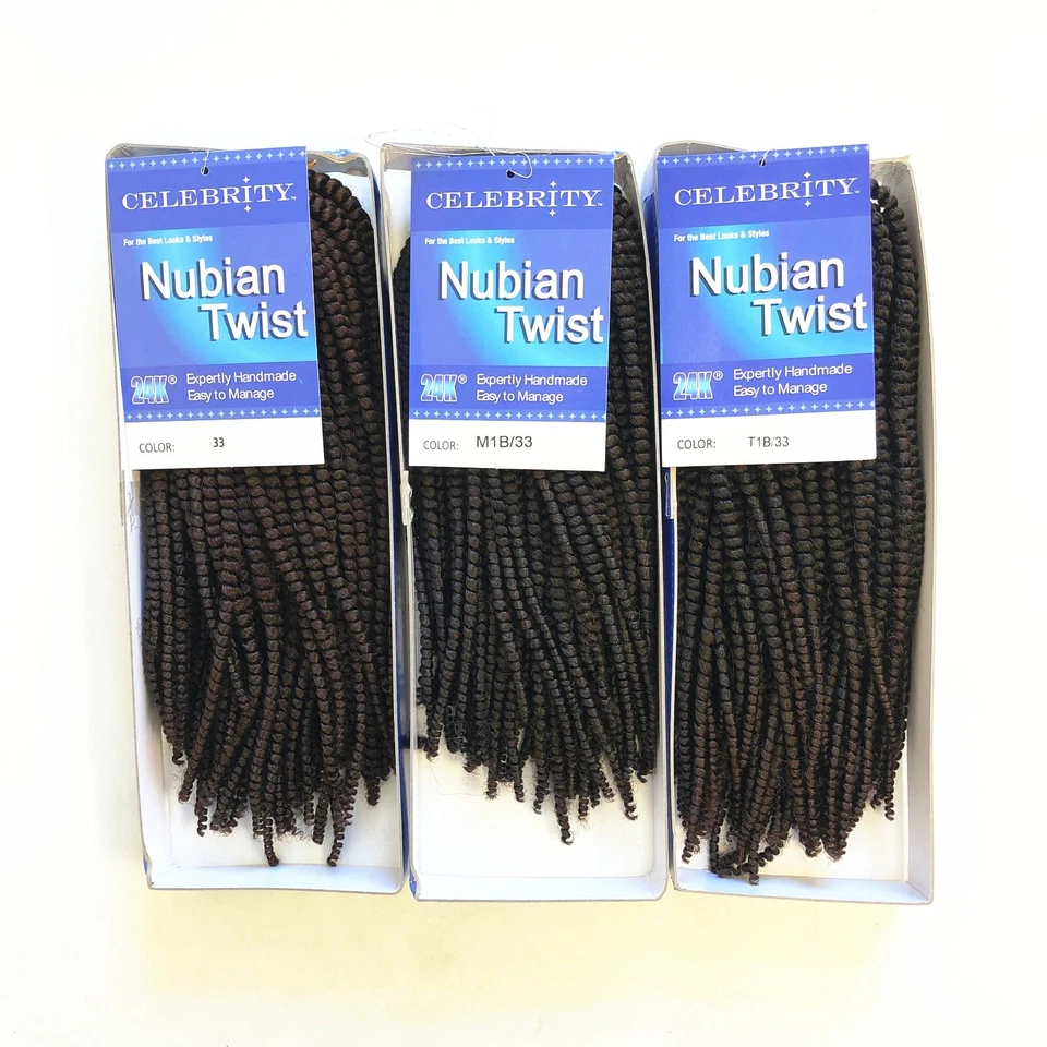 Cabelo trançado feito à mão 24K Nubian Twist 15"" 4 oz. Aprox. 35 travas - Imagem 4 de 4