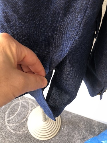 Scotch & Soda Men’s Blue Paisley Sports Coat Size XL Blue Wool Blend J372 - Picture 7 of 23