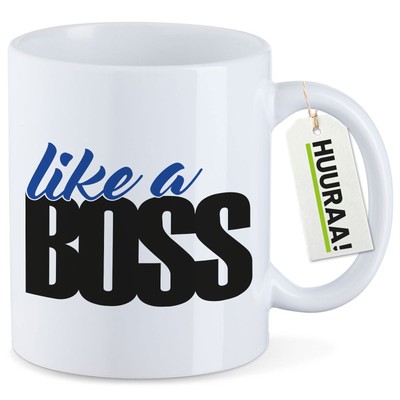 Kaffeetasse like a Boss Spruch Keramik Tasse Geschenkidee Souvenir Präsent Wicht