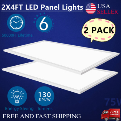 USA 75W 2x4 LED Flat Panel Light 5000K Ultra-thin Ceiling Light Office Fixtures