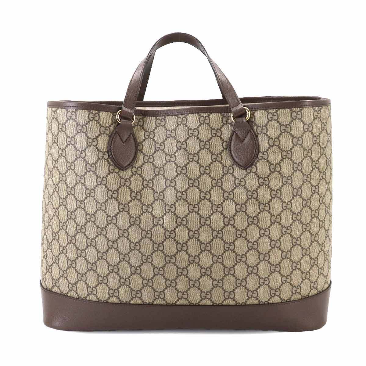 GUCCI Ophidia Medium Tote Shoulder Bag GG Supreme Canvas