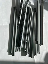 LEGO-NEW-#3228c-LIGHT BLUISH GREY-PLAIN TRAIN RAIL STRAIGHT-10 PIECES