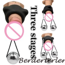 Stainless Steel Testicle Ball Stretcher Scrotum Restraint Ring Pendant Weight