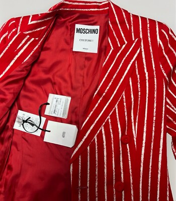 【MOSCHINO COUTURE!】ストライプ ジャケット サイズI42 Moschino Couture | Striped Blazer Dress | IT 42 - US 6 | NWT