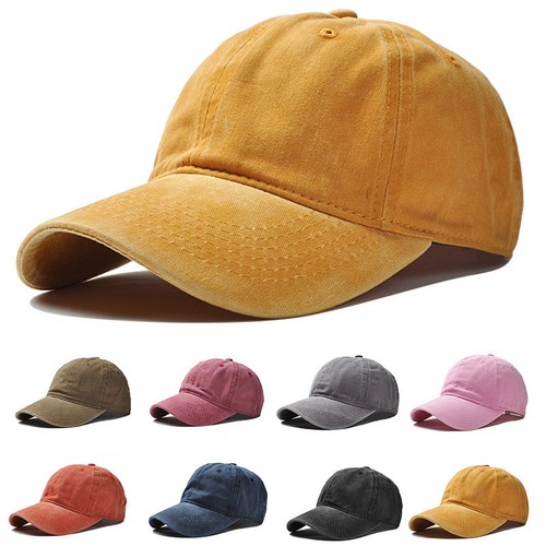High quality washed cotton adjustable solid Baseball cap for men and women_voghion.com