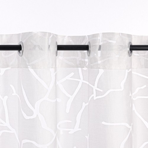 Ausbrenner Scheibengardinen Modern Bistrogardinen Küche Vorhang Kurzstore Weiß - Bild 5 von 12