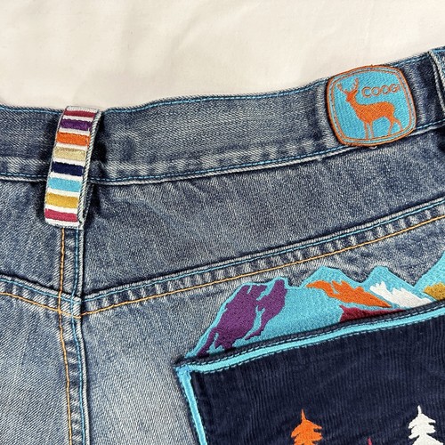 Coogi Jeans Mens 40x34 Blue Denim Embroidered baggy Y2K VTG *read* - Picture 8 of 14