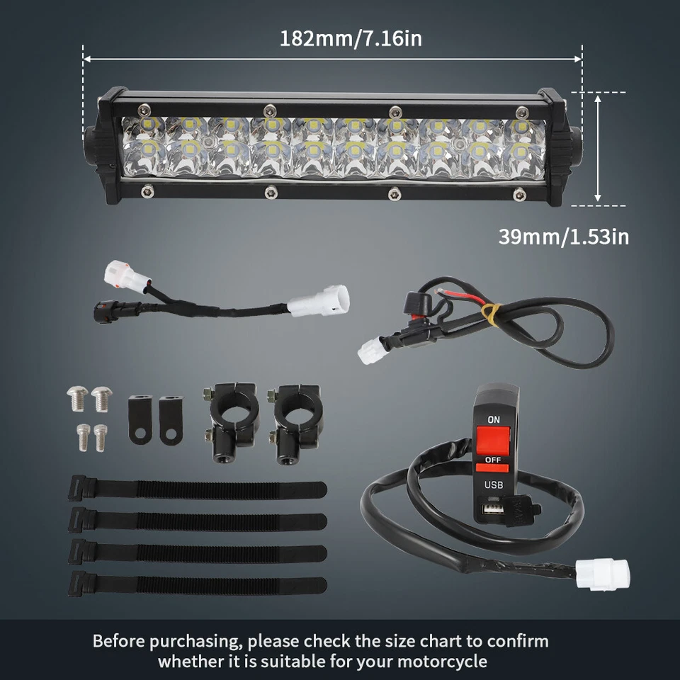 For Yamaha TTR110 Honda CRF230F CRF450R LED Headlight Light Bar Kit Plug-N-Play Foto 4 de 4