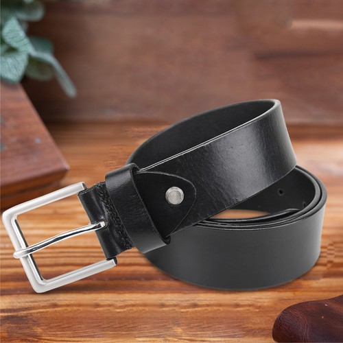 100 Genuine Mens Real Leather Belt Belts Buckle Sizes Trousers Jeans Loop UK eBay