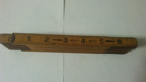 Vintage Wood Folding Rules - Inside Reading Ruler | eBay