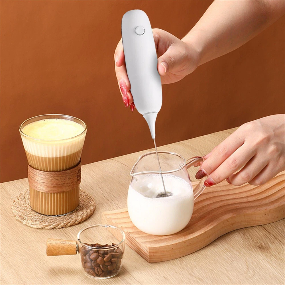 Milk Frother Electric Handheld Foam Maker Whisk Drink Mixer for Lattes Matcha