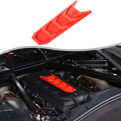 ABS Red Accent Engine Cover Center Overlay Trim Fits Corvette C8 Coupe 2020-2026