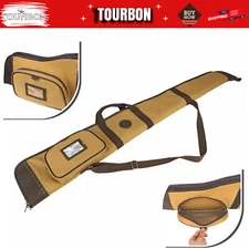 TOURBON 52in Shotgun Case Soft Padded Cover Gun Storage Carrying Bag Ammo Pouch