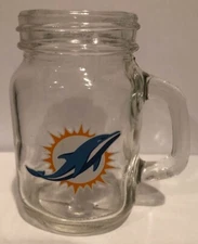 Miami Dolphins Boelter NFL Mason Jar Series 4oz Shot Glass