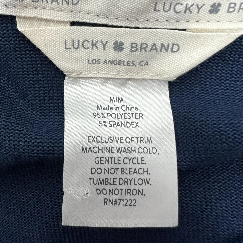 Pijama Lucky Brand para mujer de 2 piezas talla mediana azul multicolor gráfico elástico Foto 4 de 4