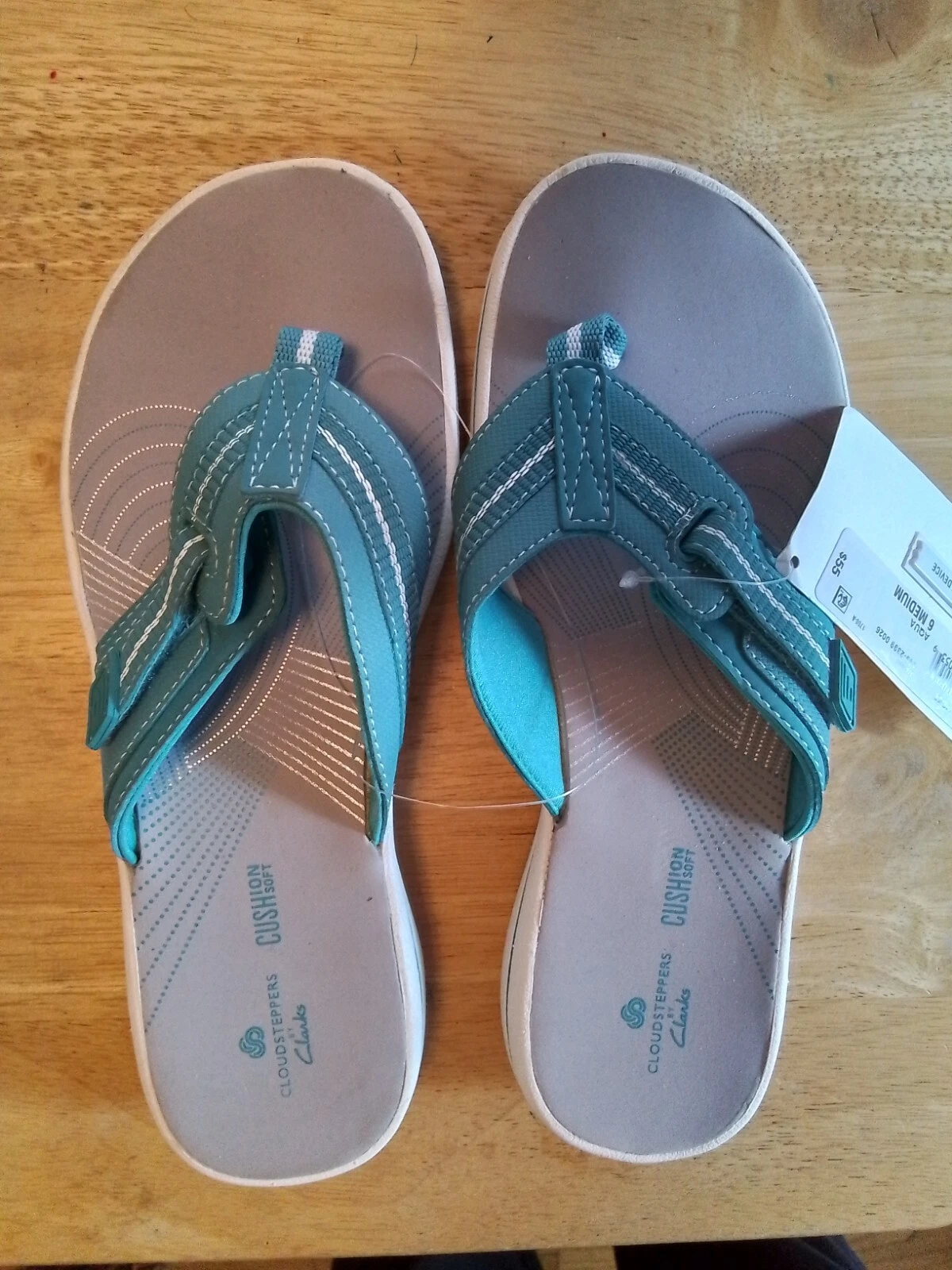 NUOVE INFRADITO CLARKS CLOUD STEPPER TURCHESE TAGLIA 6