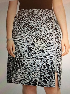 talbots leopard pencil skirt
