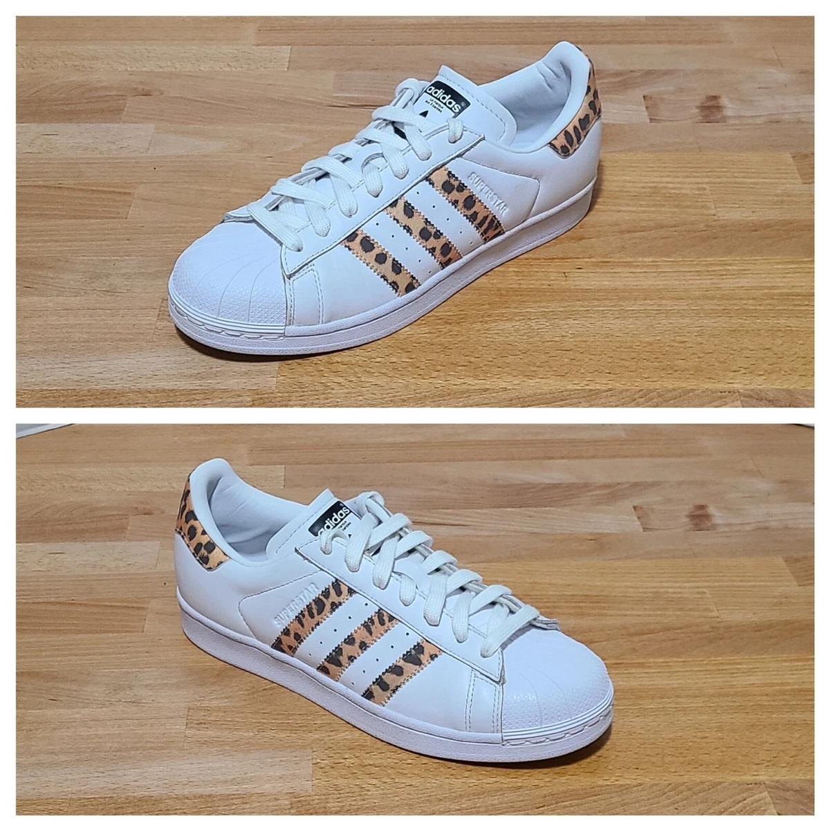 Adidas Originals Women's Superstar White Leopard Print Classic CQ2514, Sz  8.5 | eBay