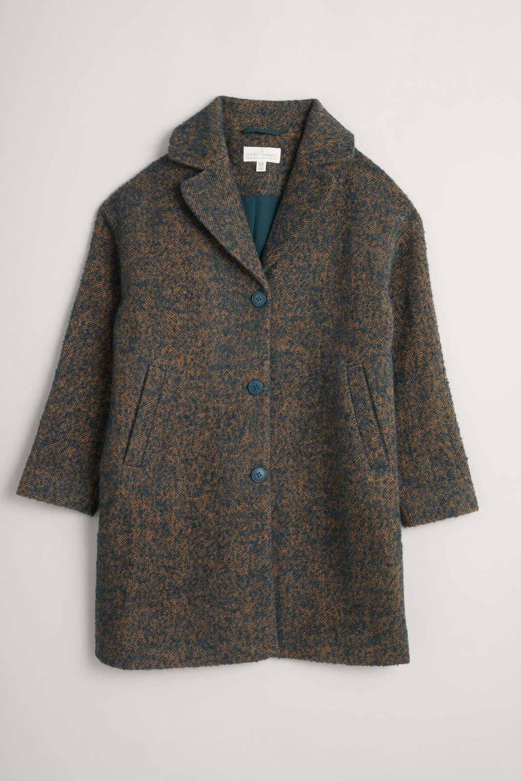 Seasalt Women's Coat teal Trenwheal Woolrich Coat Regular Dark
