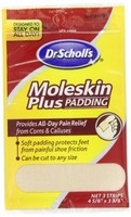 Dr. Scholls Moleskin Plus 4 5/8-inch X 3 3/8 Inch Padding 3 Each on sale Dr. Scholls Moleskin Plus 4 5/8-inch X 3 3/8 Inch Padding 3 Each on sale