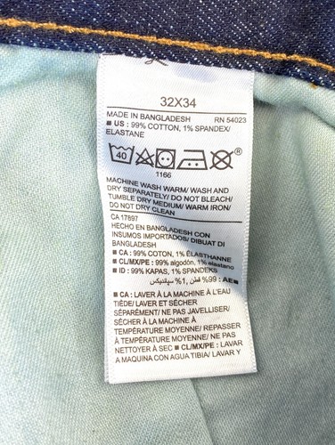 Jeans uomo Old Navy skinny integrato flex lavaggio scuro denim blu 32x34 nuovi con etichette - Foto 4 di 13