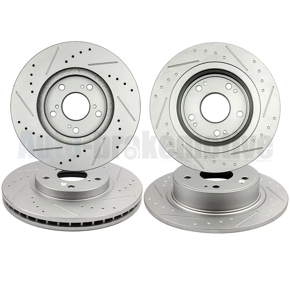 FOR 2008-2012  ACCORD COUPE SEDAN FRONT REAR BRAKE ROTOR DRILL SLOT Foto 2 de 4