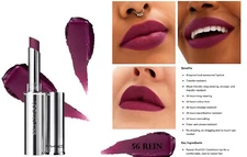 MAC Locked Kiss 56 REIN 24HR Lipstick 0.06 OZ NIB Dark Cherry Shade Lipstick