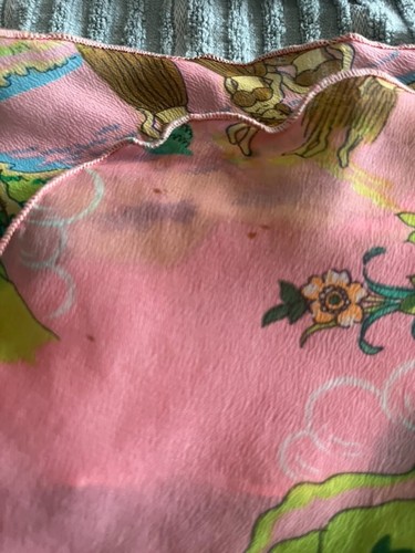 Vintage 1960s Nylon Aloha Hawaiian Hula Girl Neck Scarf 33”x 5” - Picture 3 of 4