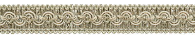 Solid Wide Gimp Braid Trim, Color# P58 - White Sands Ivory [5 Yards]