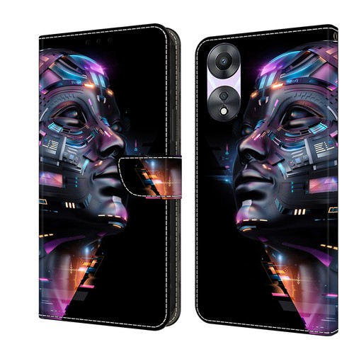 For Oppo A58 A78 A98 A38 Shockproof Painted Flip Wallet Case Phone Case Cover - 第 13/28 張圖片