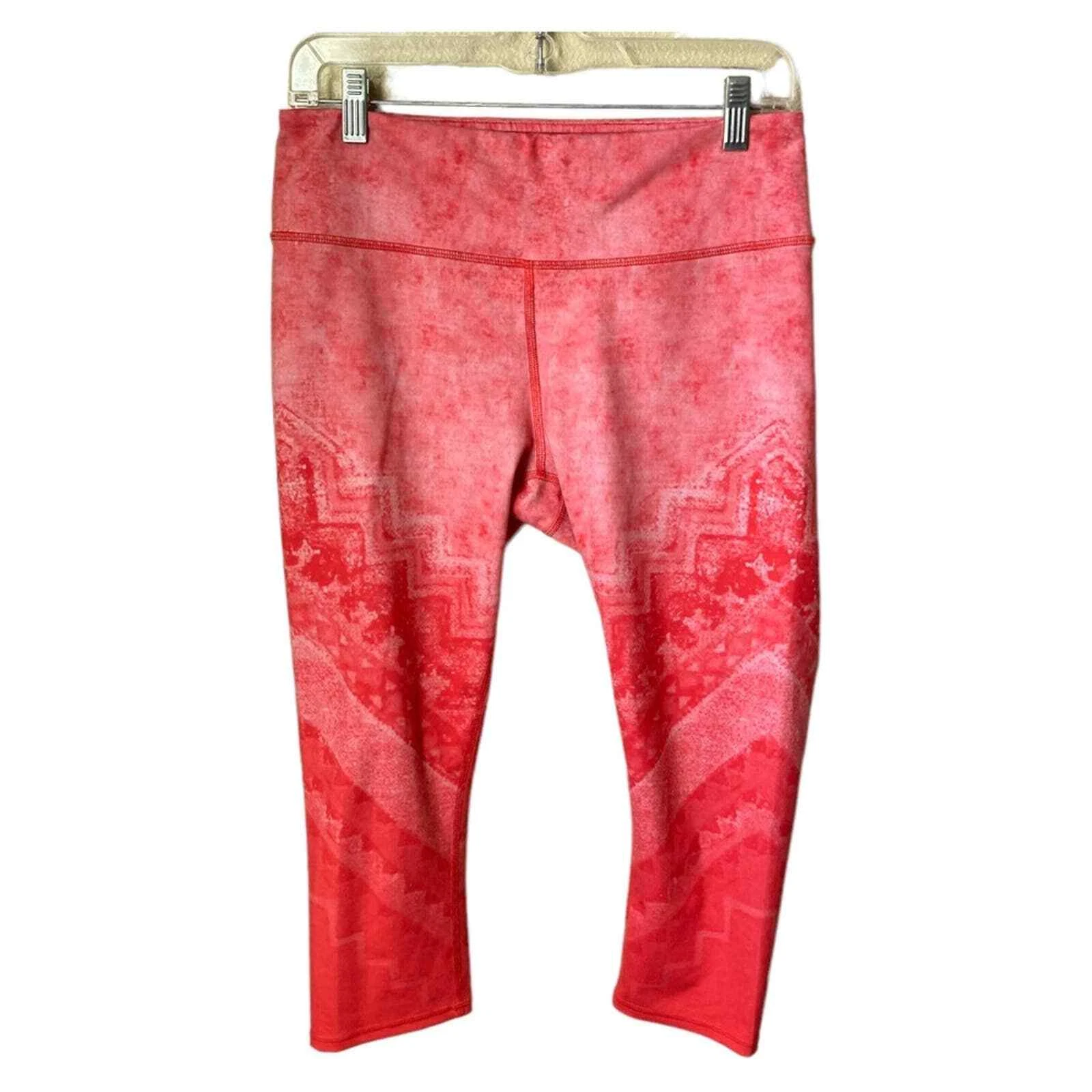 alo-yoga poppy cropped geometric pattern leggings