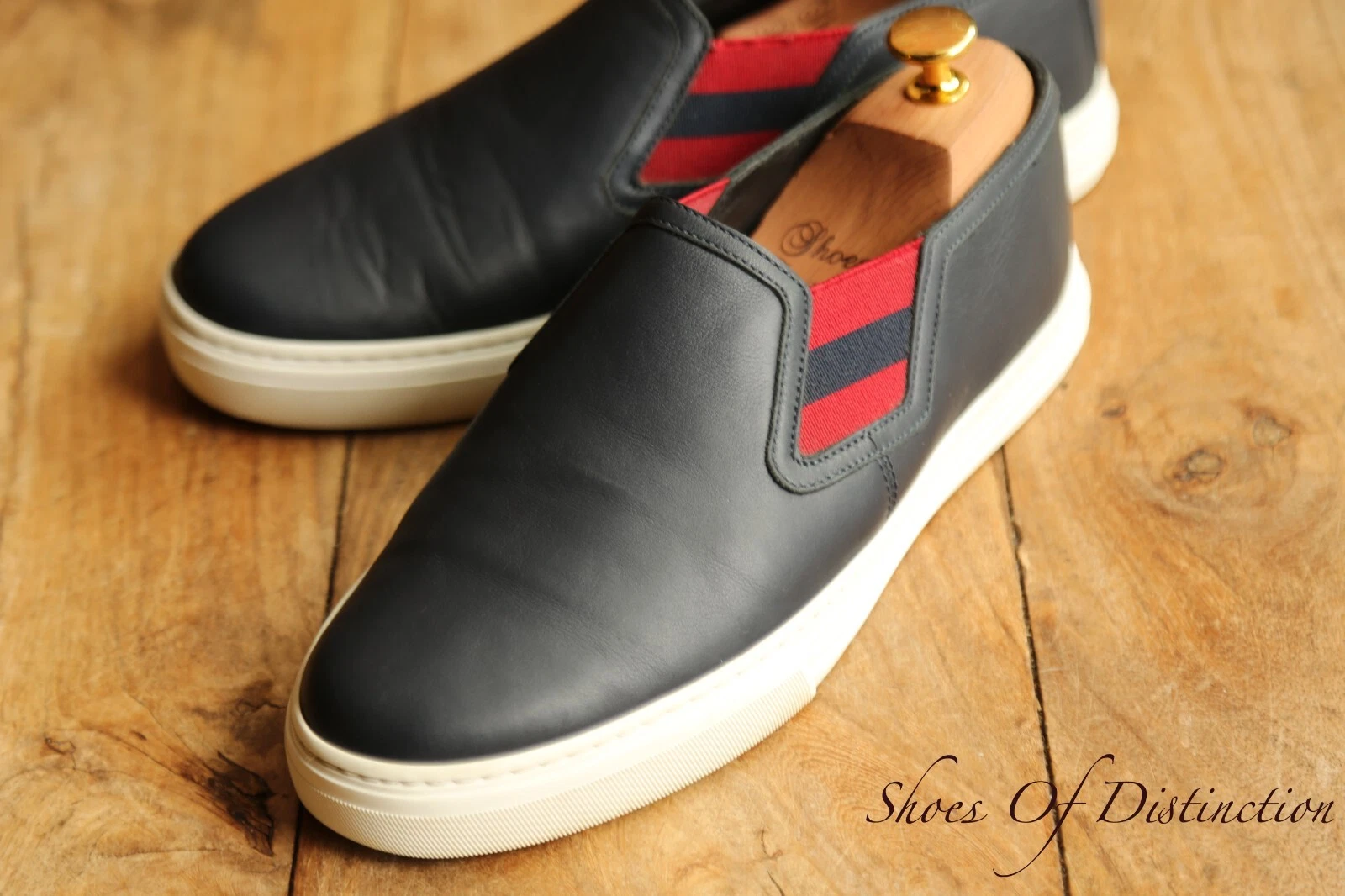 Chaussures baskets mocassins baskets en cuir bleu Ace hommes Royaume Uni 5,5 D États Unis 6,5