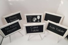 Wedding White Wood Chalkboard Easels - Multiple Designs