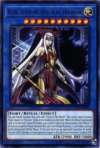 Yugioh! Ruin, Supreme Queen of Oblivion - CYHO-EN029 - Rare - Unlimited