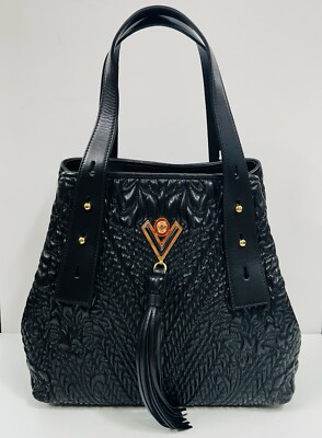 NEW Valentino Orlandi Italian Black Textured Leather Purse  display picture 1