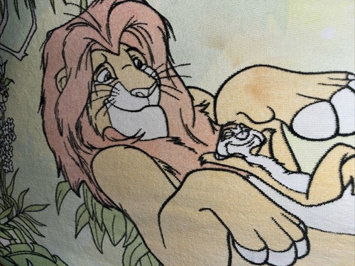 Vintage Disney Lion King Bath Beach Towel 90s Walt Disney Simba Timon Pumbaa - Picture 2 of 8