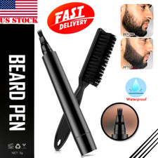 Men Beard Filling Pen Hair Grower Filler Moustache Eyebrow Brush Tool Kit US