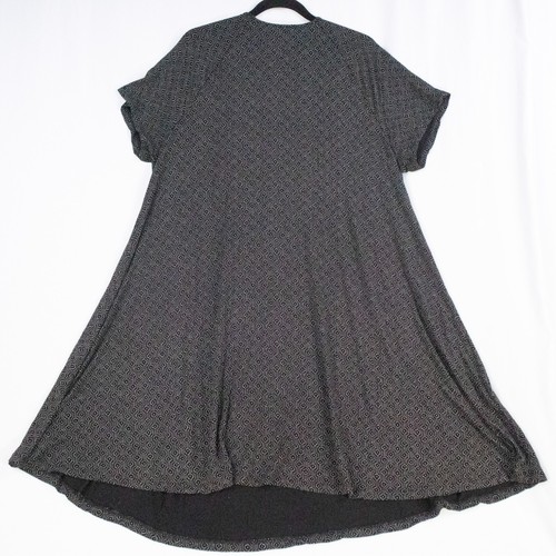 Old Navy T-shirt dress Black w/white dots round neck XXL short sleeve - Picture 3 of 8