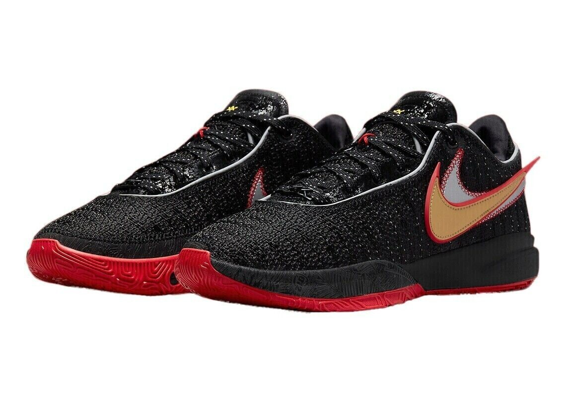NEW Lebron XX Men's Multi Size Black/Black-University Red DJ5423