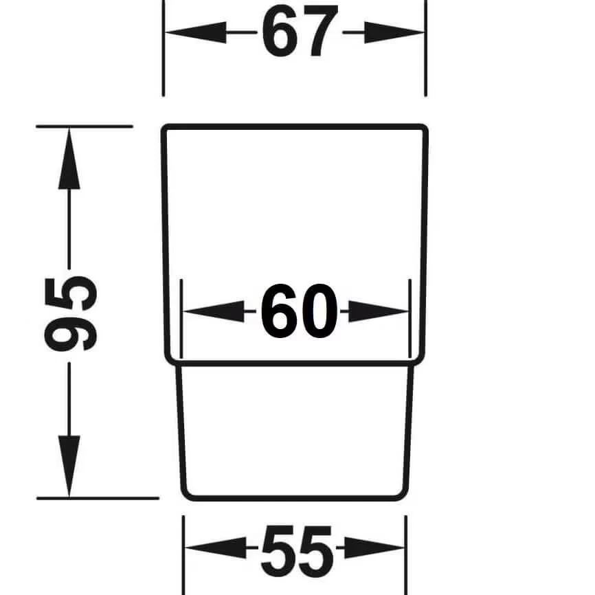 2x Zahnputzbecher Ø 67 mm Glas Becher Set Zahnbürstenhalter 200 ml satiniert - Bild 2 von 4