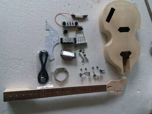 NEW DIY Electric Bass Guitar Kit Violin Bass Build Your Own With All The Parts - Image 2 of 3