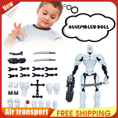 Dummy 13 Actionfigur 3D Druck mehrgelenkige bewegliche Actionfigur (weiß)