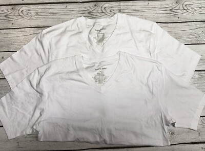 Lot of 2 Tommy John Cotton Basics V-Neck Undershirts Size Small